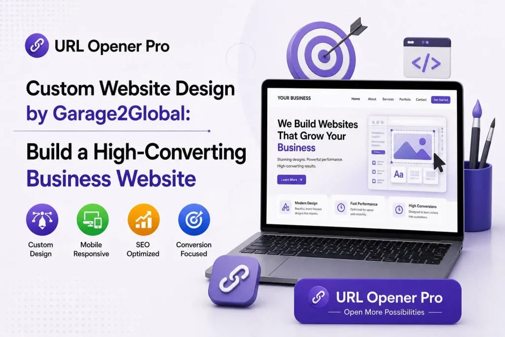 custom website design by garage2global